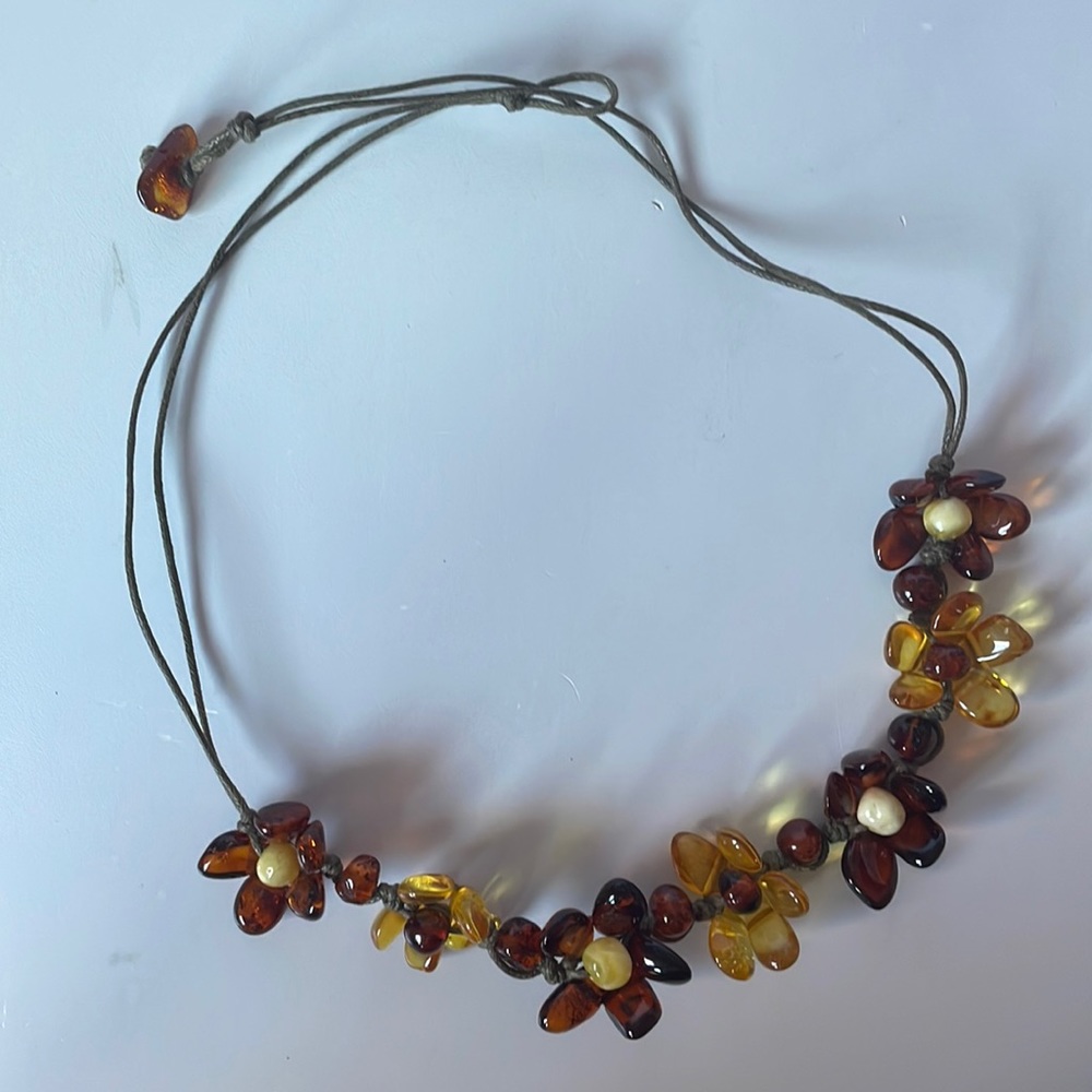 Amber Floral Necklace